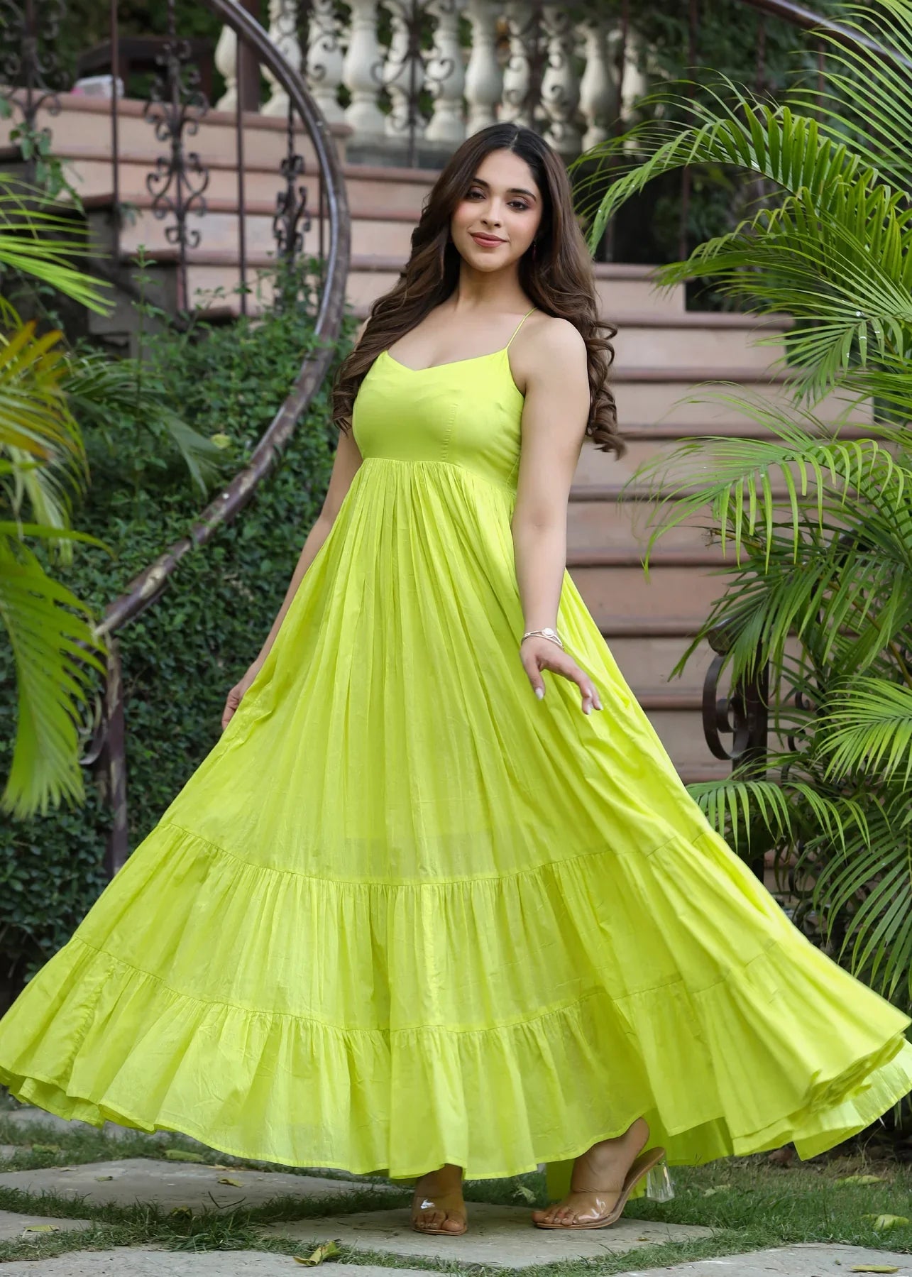 TENDER GREEN VISCOSE DRESS