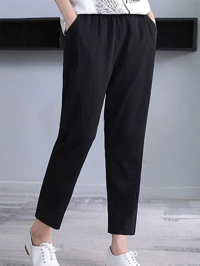 Women Straight Fit Cropped Culottes Trouser