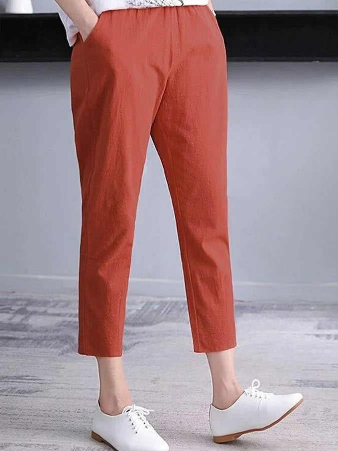 Women Straight Fit Cropped Culottes Trouser