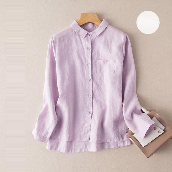 Tween Girl Korean Style Plain Casual Shirt