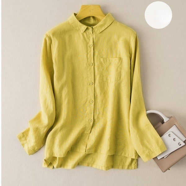 Tween Girl Korean Style Plain Casual Shirt