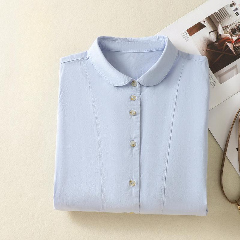 Tween Girl Korean Style Plain Casual Shirt