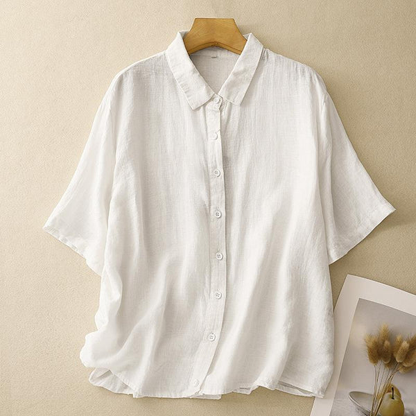 Tween Girl Korean Style Plain Casual Shirt