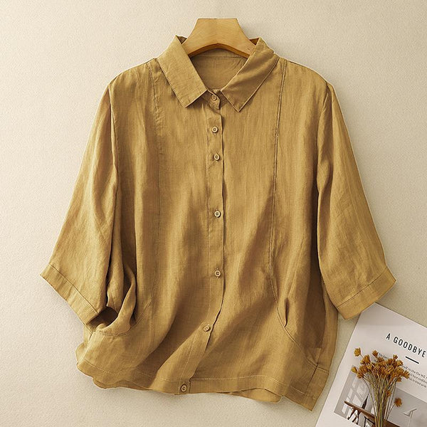 Tween Girl Korean Style Plain Casual Shirt