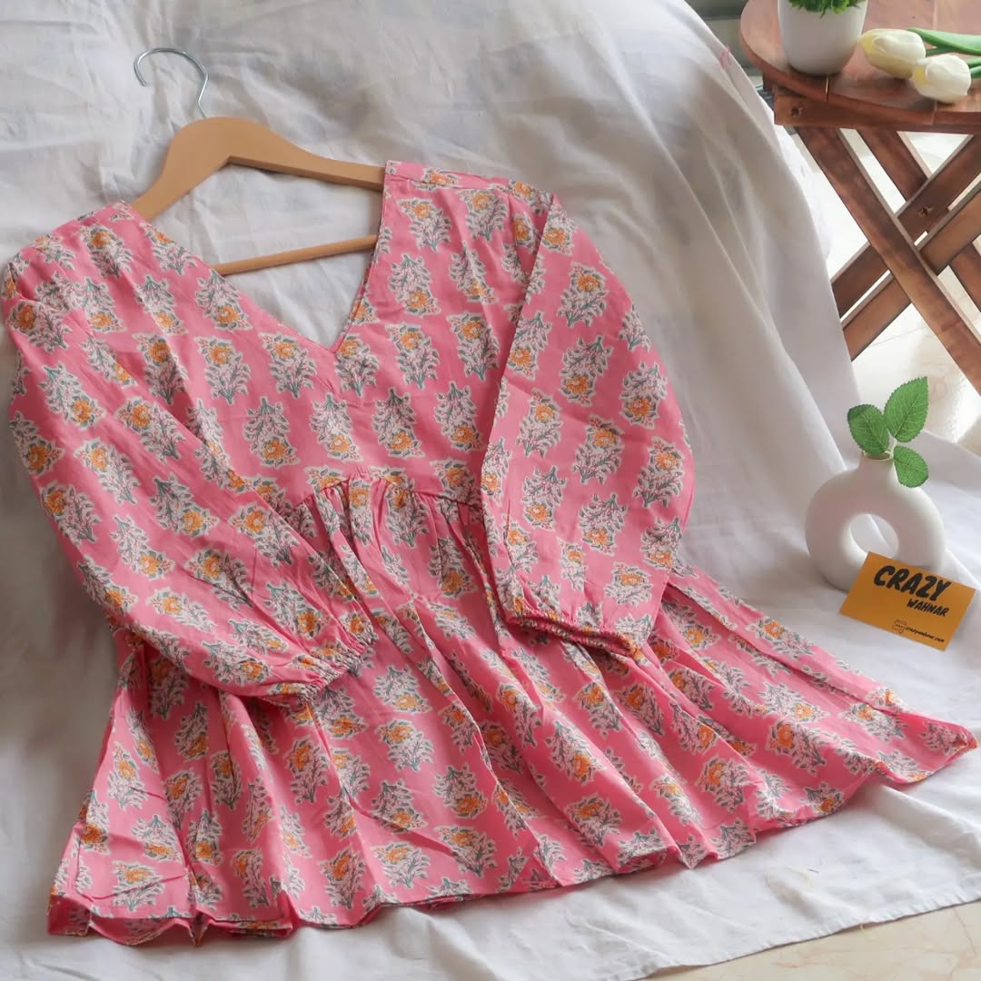 Full Sleeve Cotton Printed Kurti