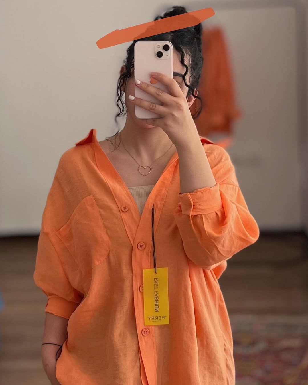 Orange Luxury Cotton Shirt