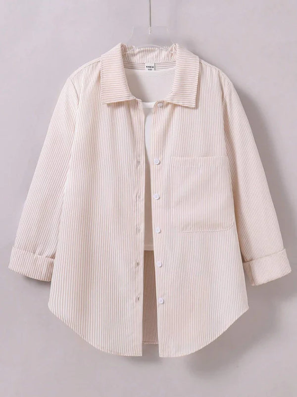 Girls Striped Sun Protection Shirt Korean Style Spring/Summer