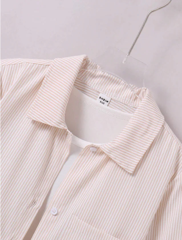 Girls Striped Sun Protection Shirt Korean Style Spring/Summer