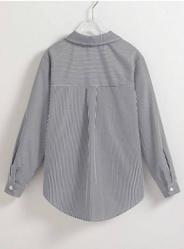 Girls Striped Sun Protection Shirt Korean Style Spring/Summer