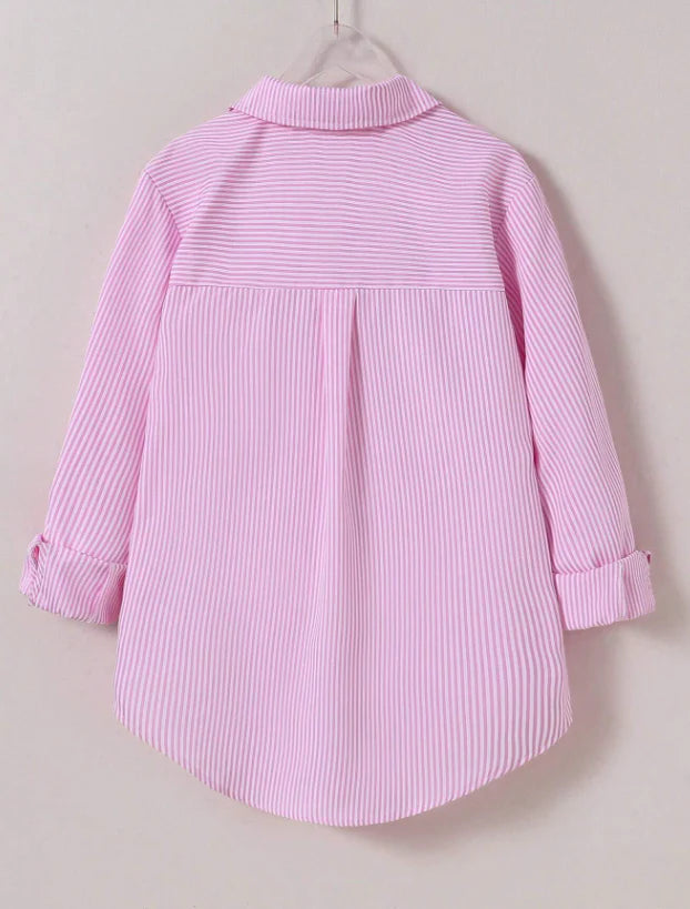 Girls Striped Sun Protection Shirt Korean Style Spring/Summer