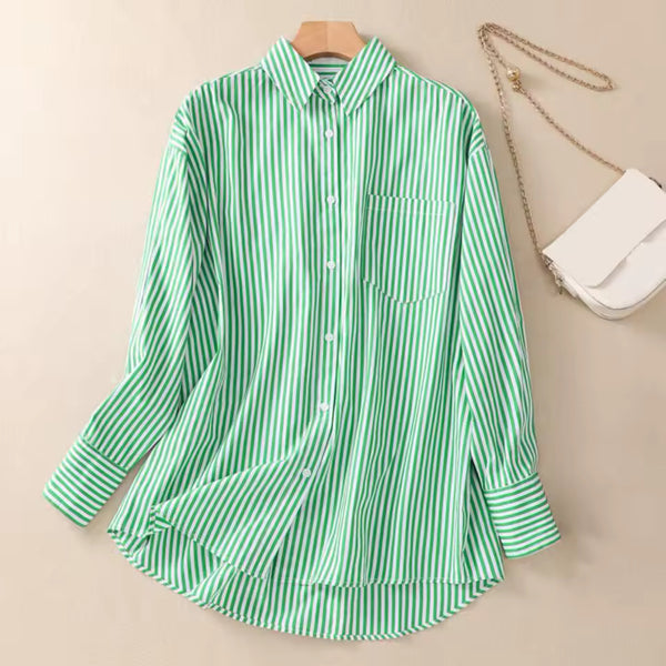 Girls Striped Sun Protection Shirt Korean Style Spring/Summer