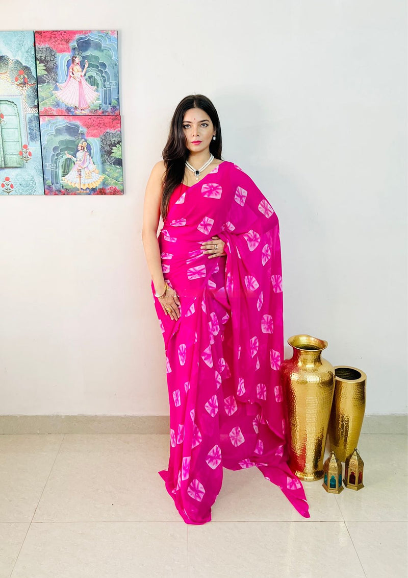 Bandhej Digital Printed Saree