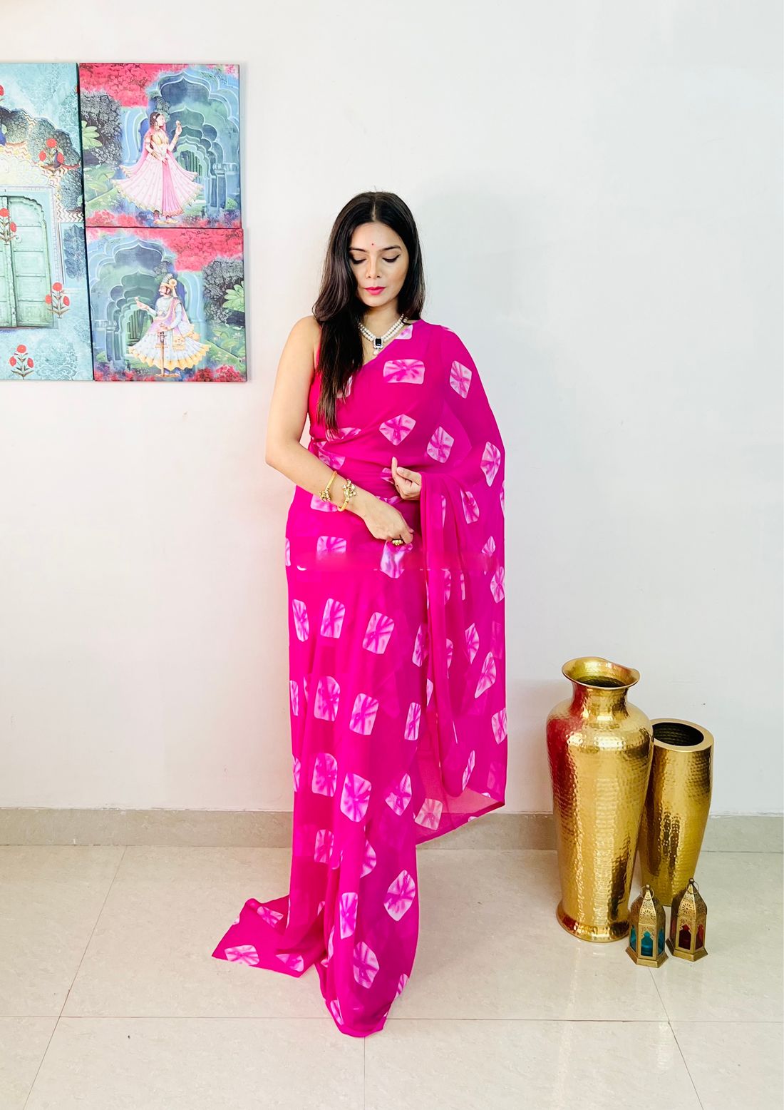 Bandhej Digital Printed Saree