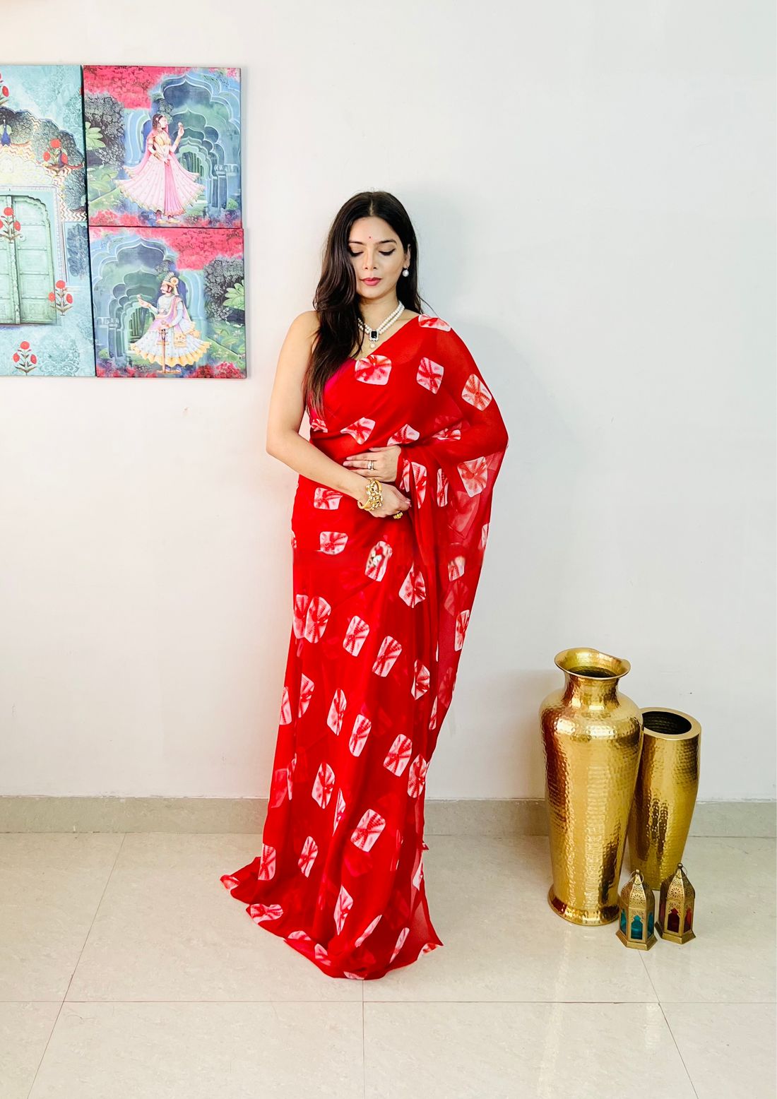 Bandhej Digital Printed Saree