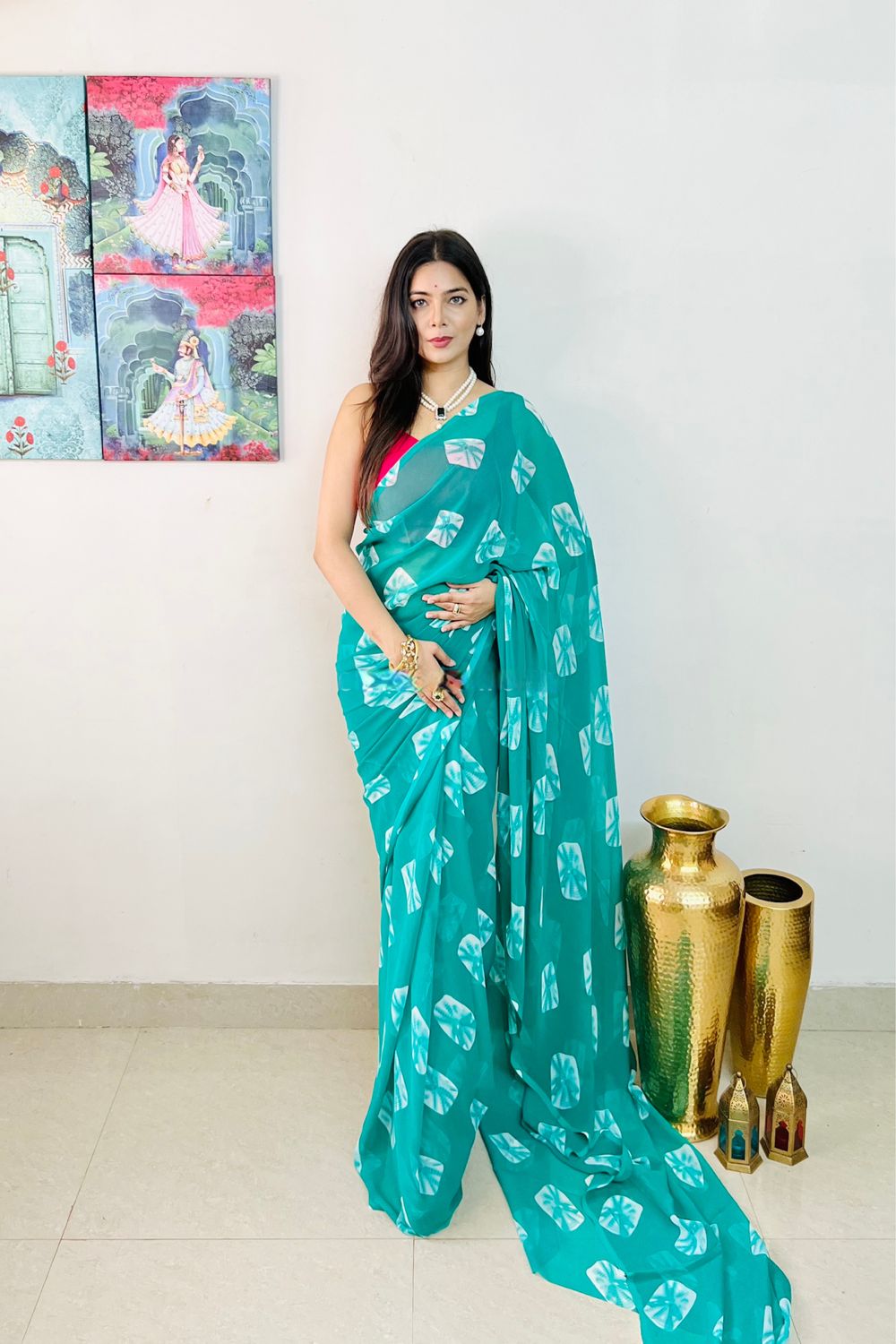 Bandhej Digital Printed Saree