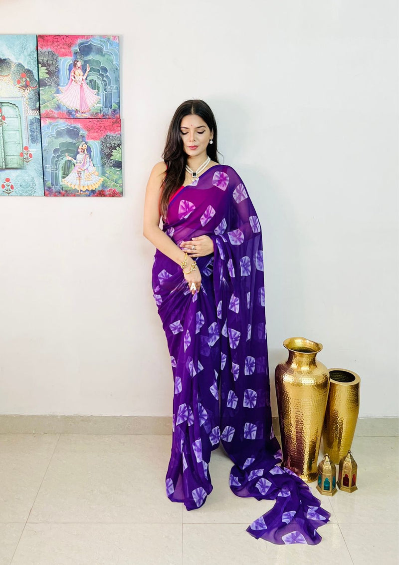 Bandhej Digital Printed Saree