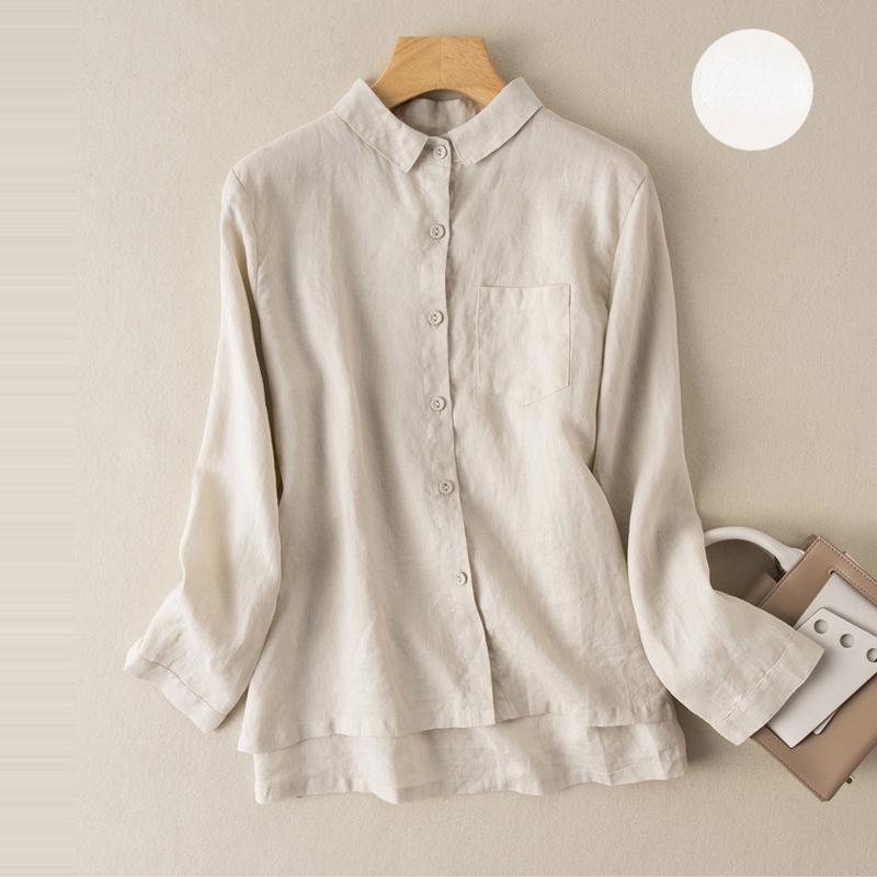 Tween Girl Korean Style Plain Casual Shirt