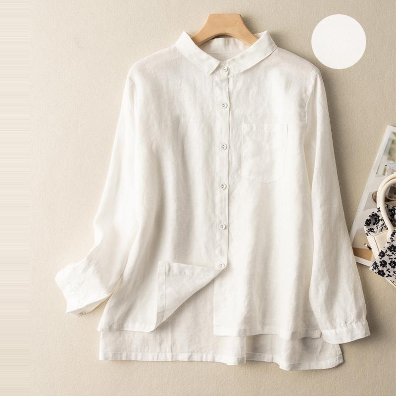 Tween Girl Korean Style Plain Casual Shirt