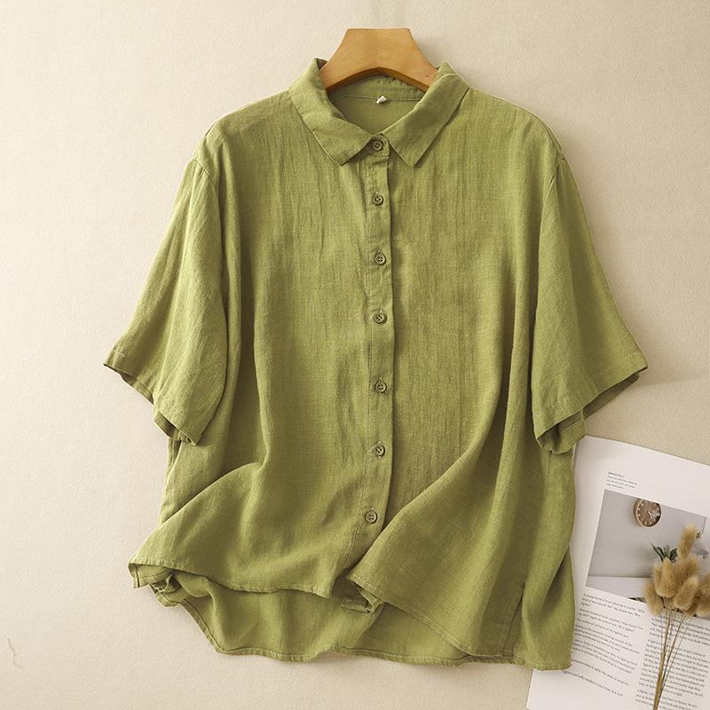 Tween Girl Korean Style Plain Casual Shirt