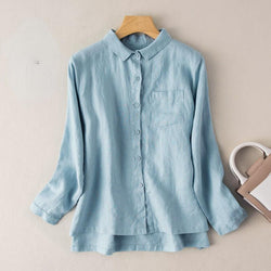 Tween Girl Korean Style Plain Casual Shirt