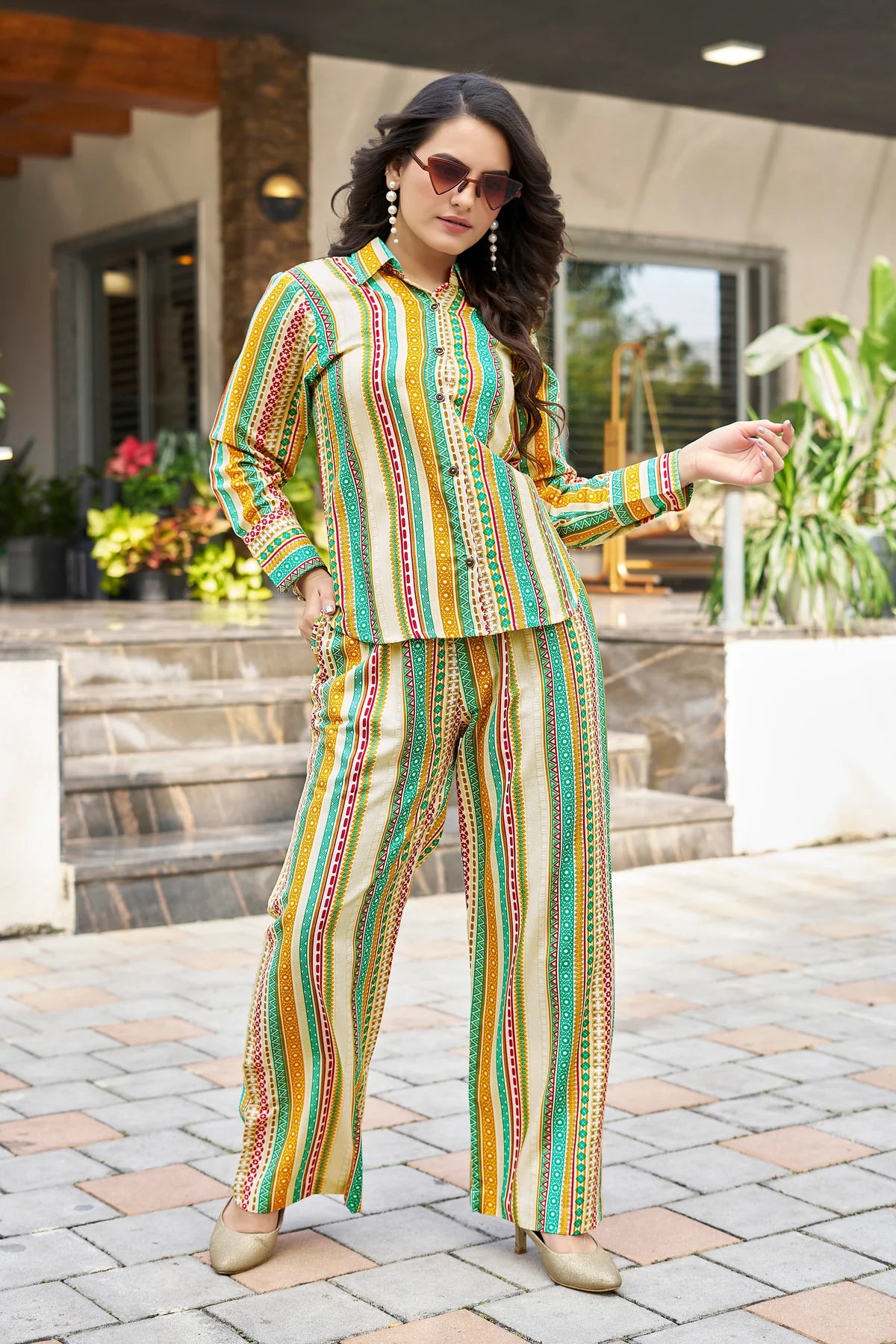 VIBRANT STROKE CO-ORD SET