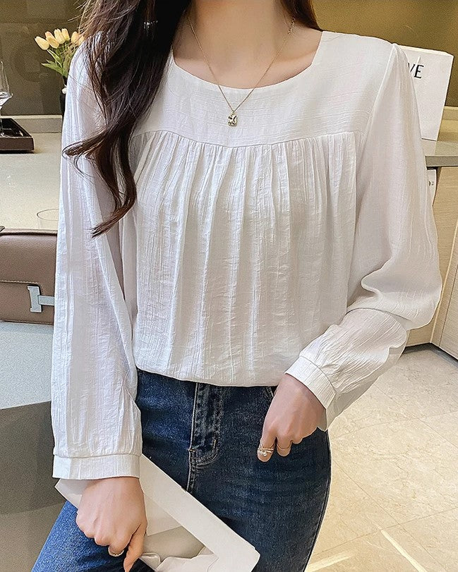 Women Korean Style Female White New autumn top