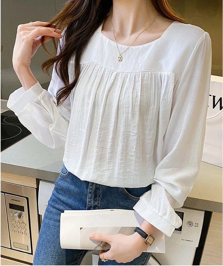 Women Korean Style Female White New autumn top