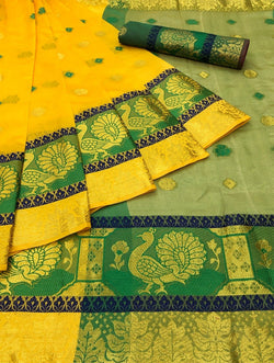 Women's Banarasi Silk Saree With Blouse Piece