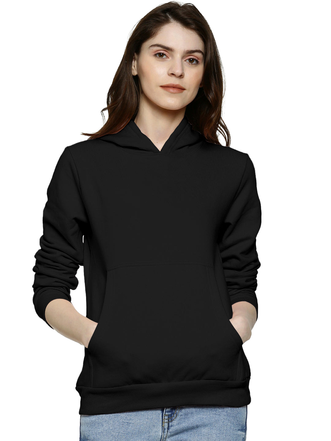 Plain Ladies Premium Quality Hooded Sweatshirt ( 15 Colors )