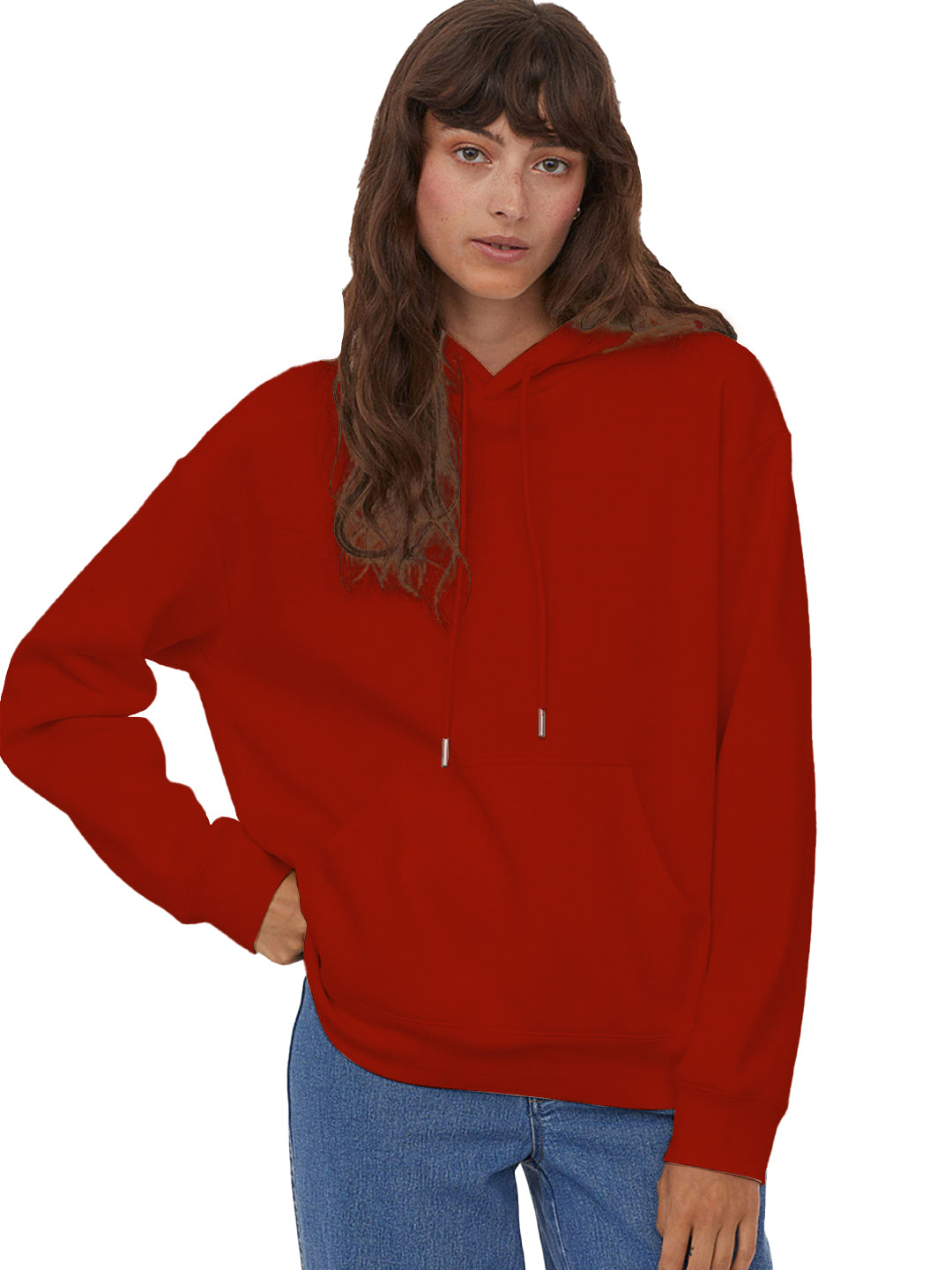 Plain Ladies Premium Quality Hooded Sweatshirt ( 15 Colors )