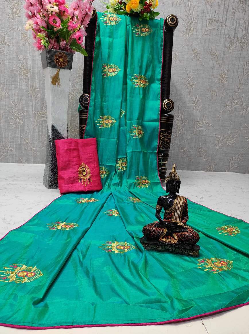 Women's Sana Silk Saree With Silk Blouse Piece