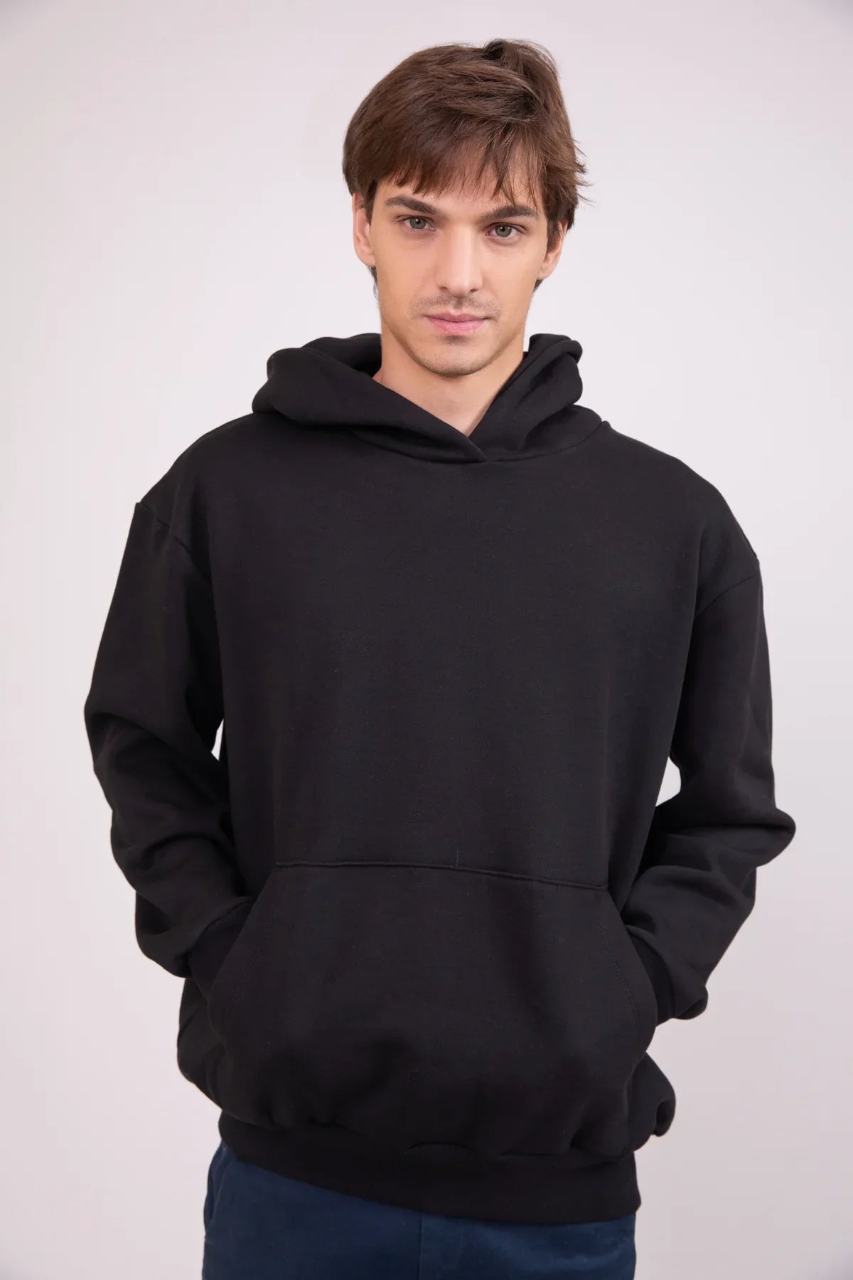 BLACK FULL SLEEVE UNISEX HOODIE SWEATSHIRT