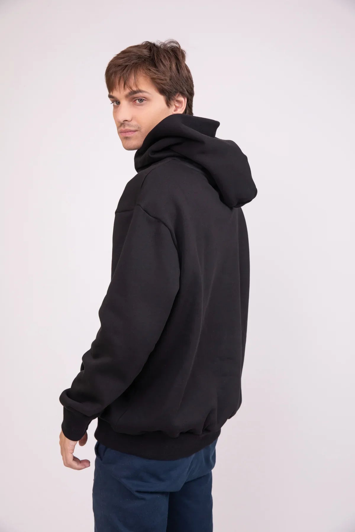 BLACK FULL SLEEVE UNISEX HOODIE SWEATSHIRT