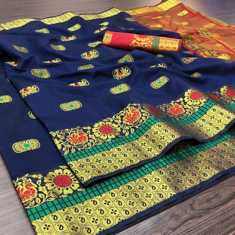 Women's Cotton Silk Saree With Blouse Piece