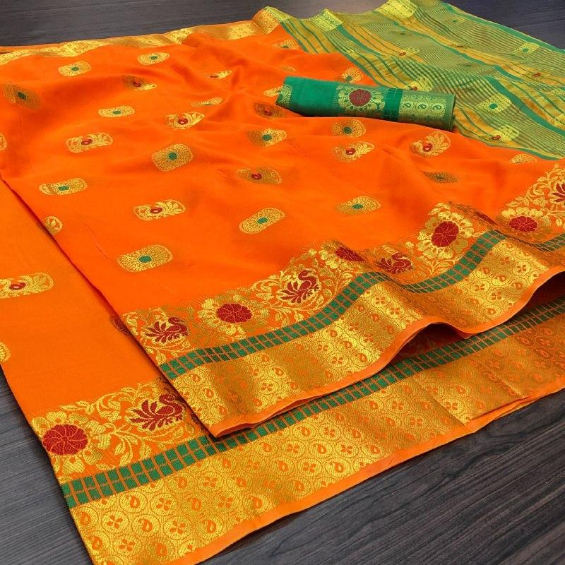 Women's Cotton Silk Saree With Blouse Piece