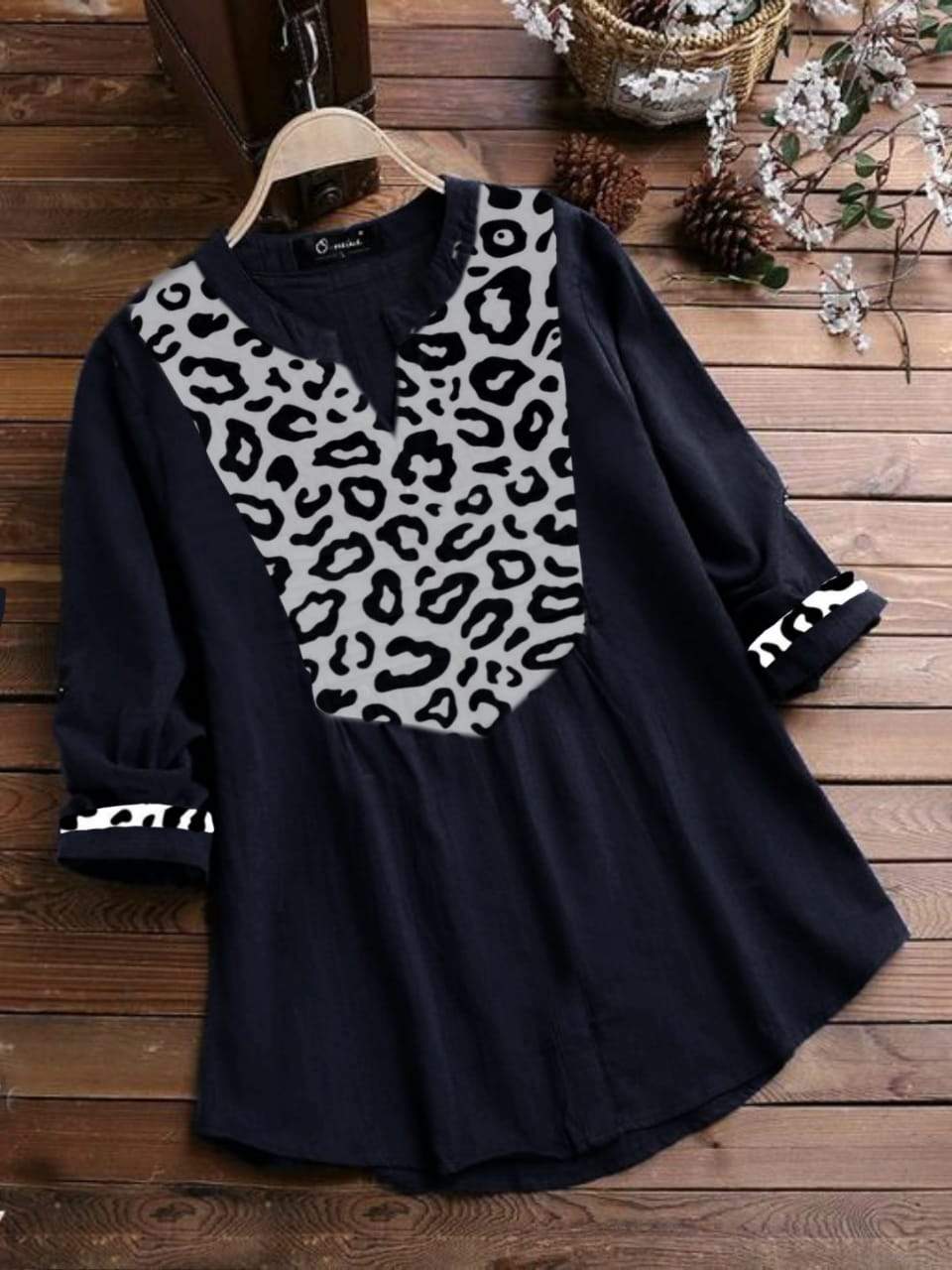 Women's Animal Printed Cotton Tunic