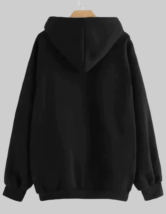 BLACK FULL SLEEVE UNISEX HOODIE SWEATSHIRT