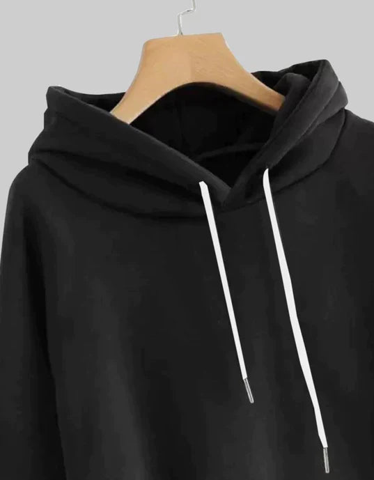 BLACK FULL SLEEVE UNISEX HOODIE SWEATSHIRT