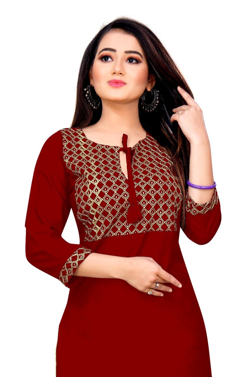 Women's Rayon Kurti With Plazzo Set