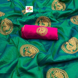 Women's Sana Silk Saree With Silk Blouse Piece