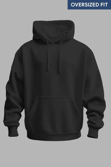 BLACK FULL SLEEVE UNISEX HOODIE SWEATSHIRT