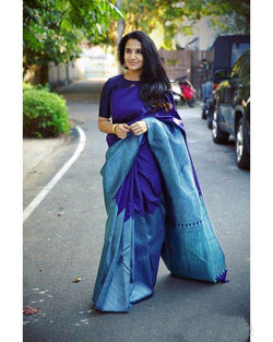 Women's Soft Silk Saree With Blouse Piece