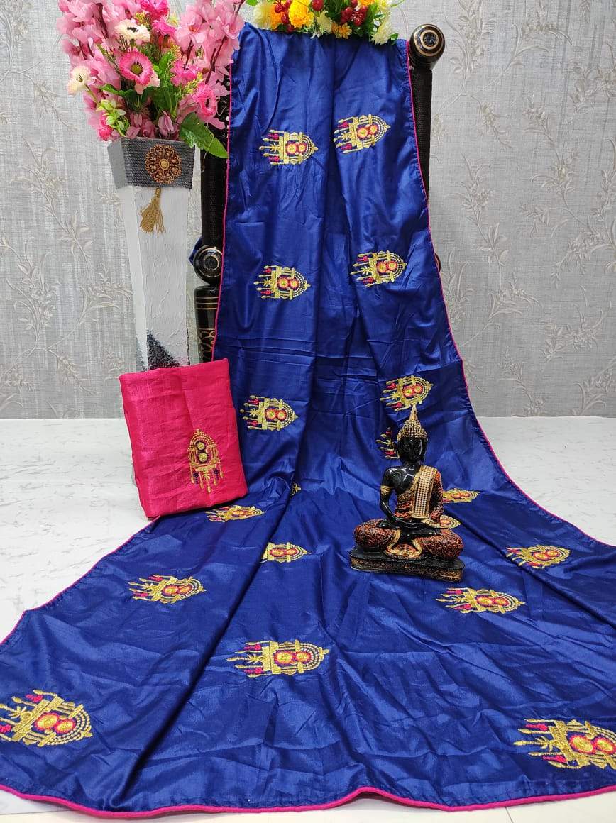 Women's Sana Silk Saree With Silk Blouse Piece