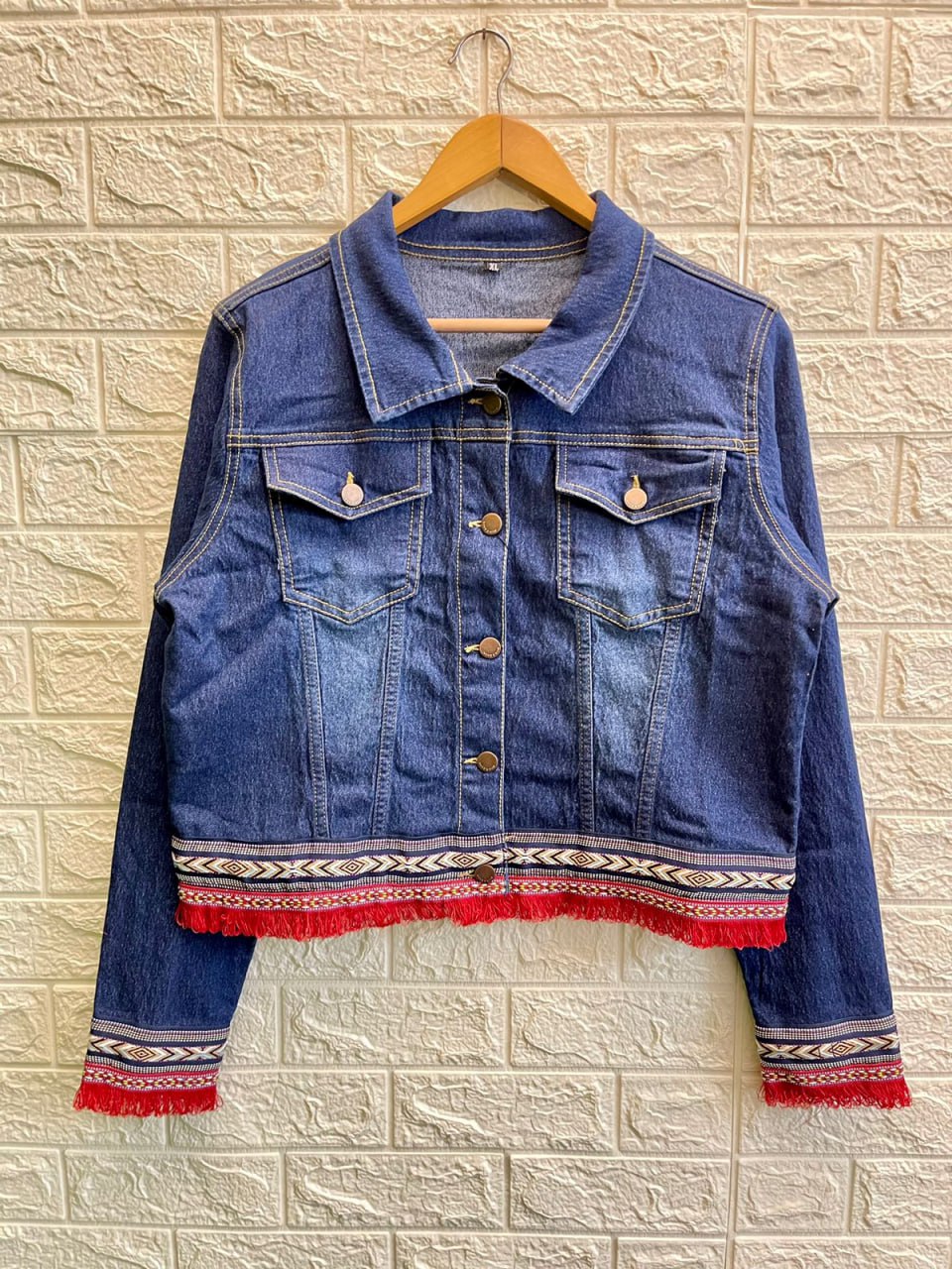 western denim stylish ther lase jacket