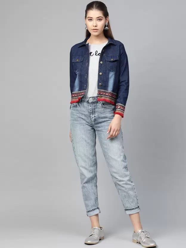 western denim stylish ther lase jacket